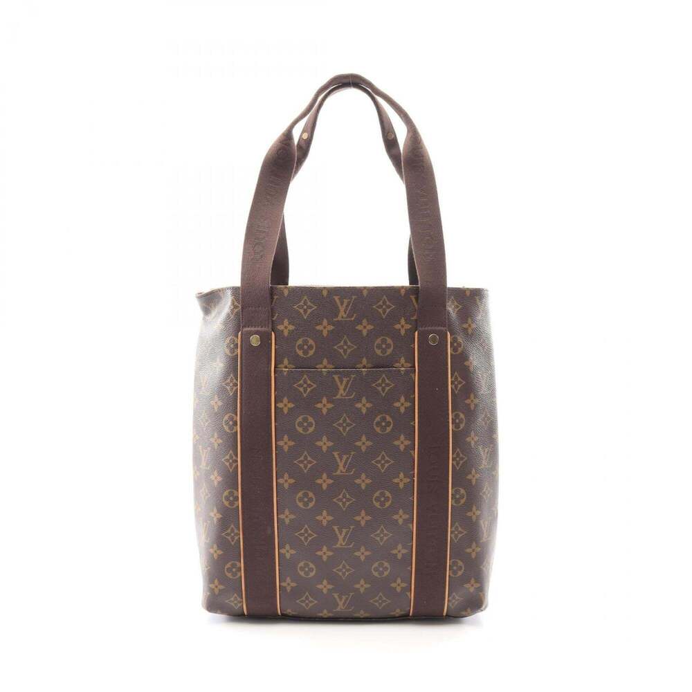 LOUIS VUITTON Authentic Brown Monogram Leather Tote Bag - Picture 1 of 9